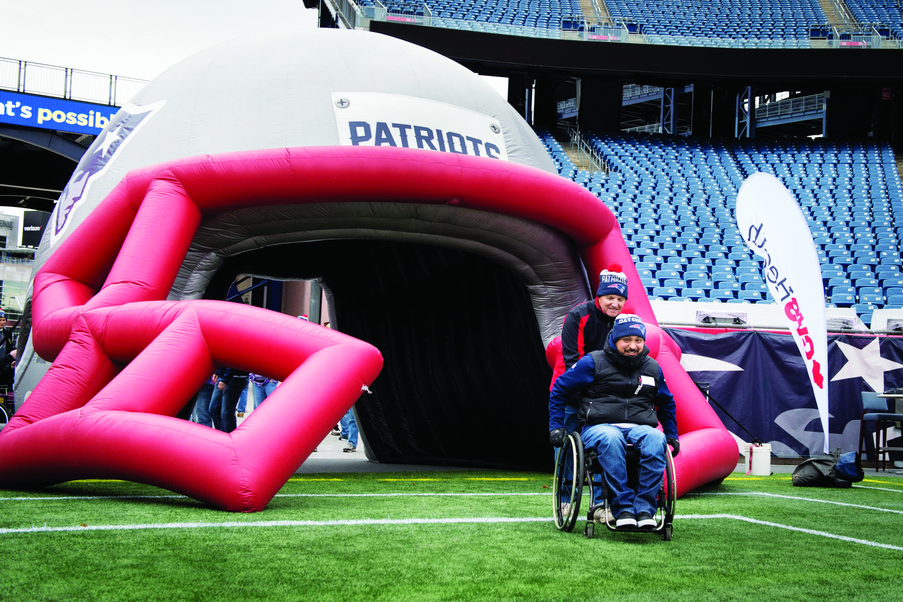Military veterans Football Skills Camp with the New England Patriots