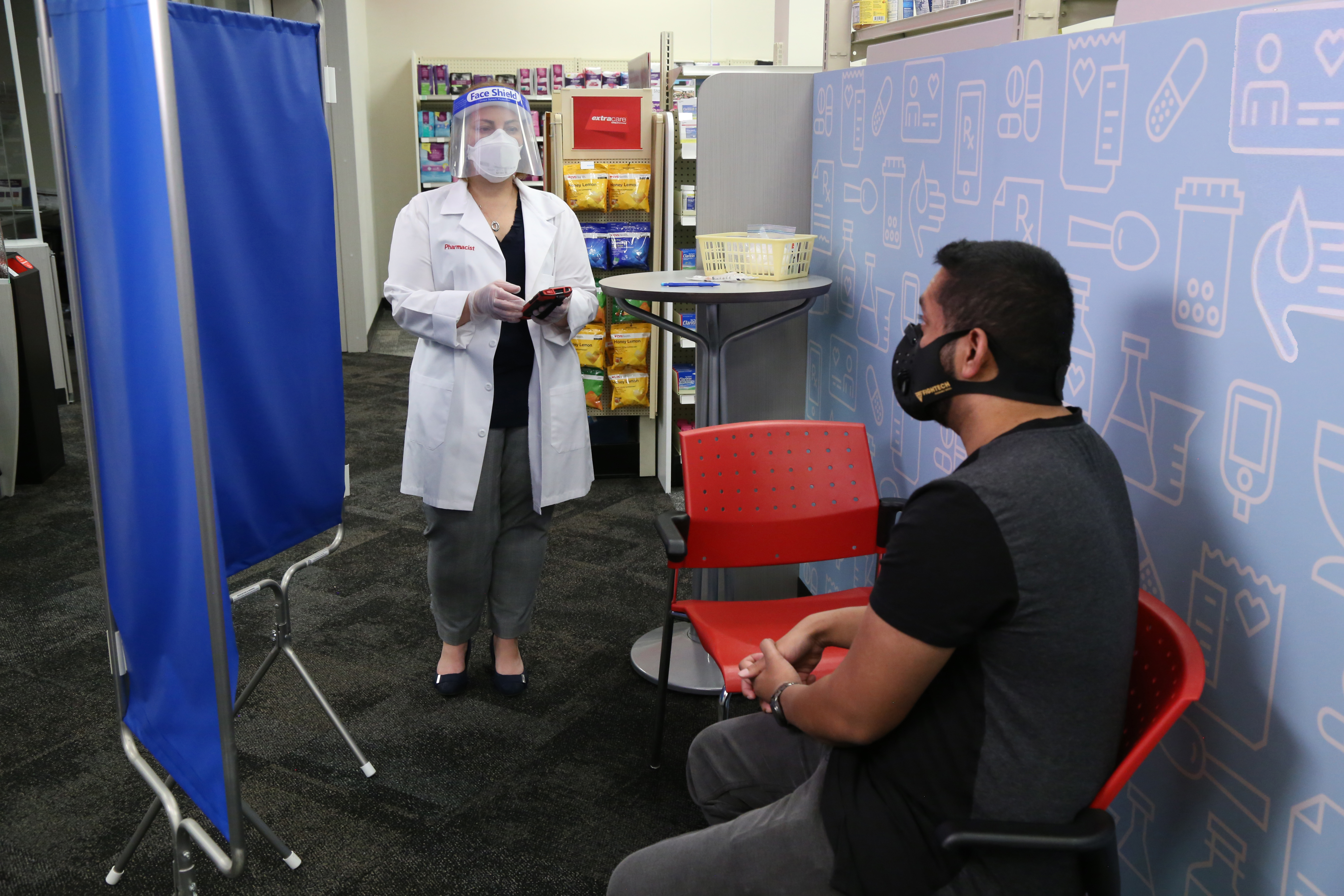 Flu shot pharmacist interaction