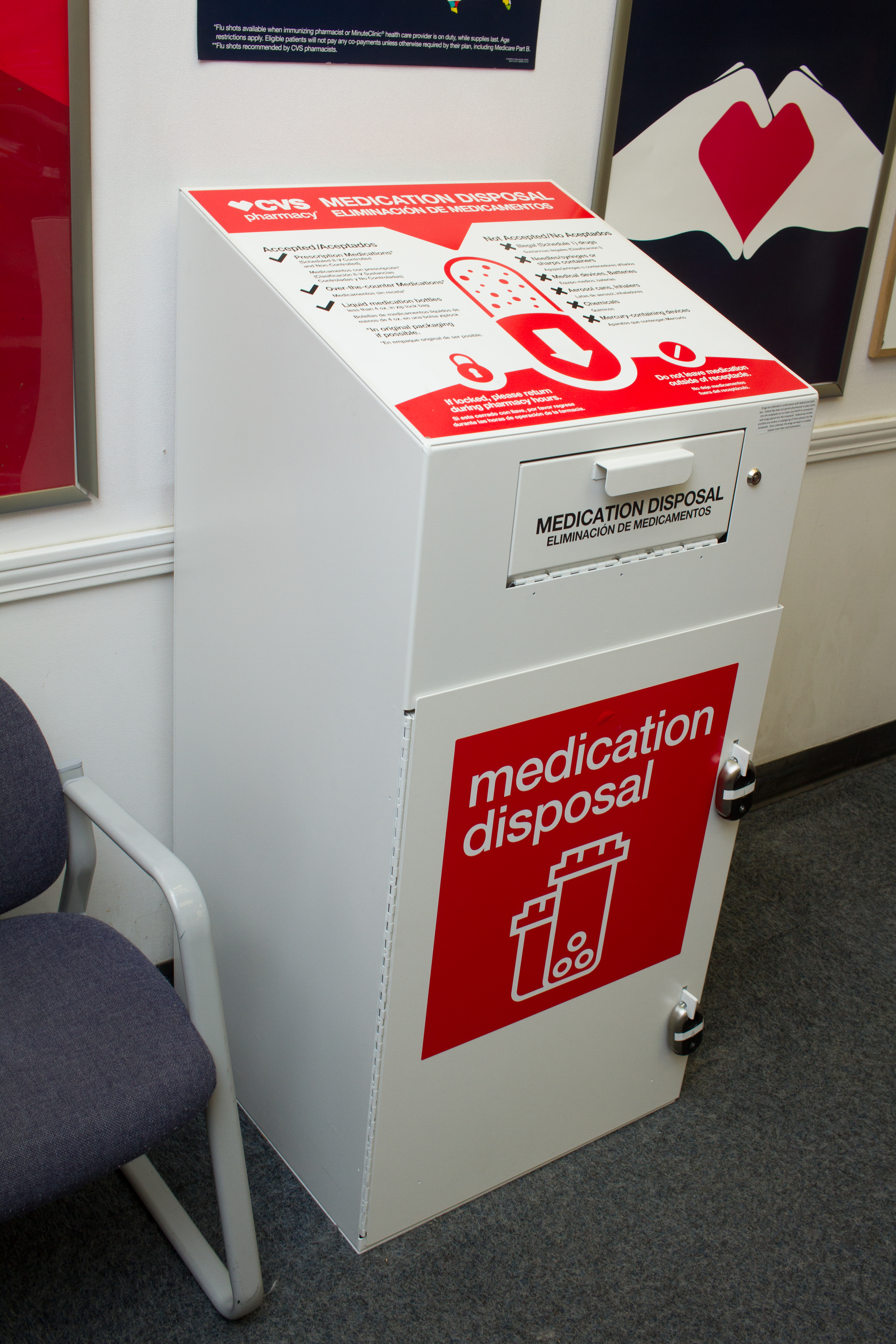 A CVS Pharmacy medication disposal unit